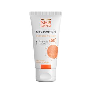 کرم ضد آفتاب بدون رنگ نئودرم SPF 50 مدل invisible_normal ‌مناسب انواع پوست حجم 50 میلی‌لیتر