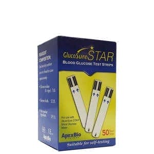 نوار تست قندخون گلوکوشور استار مدل Apex Bio