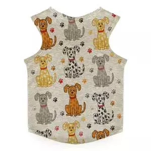 لباس سگ و گربه طرح سگ های دوست داشتنی کد TJ112 سایز XL