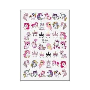 برچسب لنز ناخن مدل یونیکورن کد N007