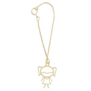 آویز ساعت طلا 18 عیار زنانه طرح دختر بچه کد SG561