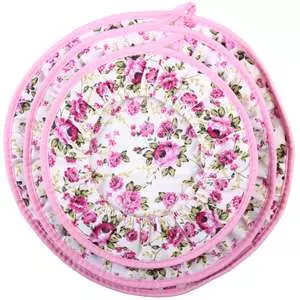 ست دمکنی 3 تکه طرح گل رز کد DK 13  ست دمکنی 3 تکه طرح گل رز کد DK 13