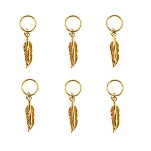 حلقه تزیینی مو مدل پر کد BL006 بسته 6 عددی 