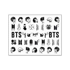 برچسب لنز ناخن طرح BTS کد MT-L22