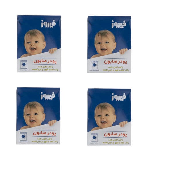 پودر صابون فیروز مخصوص ماشین لباسشویی کد 01 وزن 400 گرم بسته 4 عددی پودر صابون فیروز مخصوص ماشین لباسشویی کد 01 وزن 400 گرم بسته 4 عددی