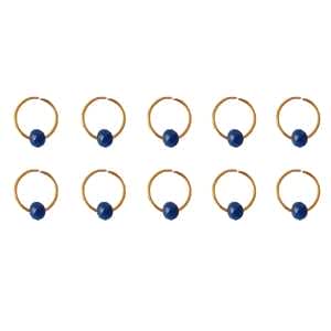 حلقه تزیینی مو زنانه مدل مهره کد HR_F-1 بسته 10 عددی