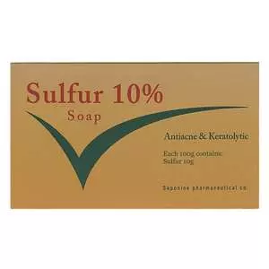 صابون گوگرد ساپونین مدل Sulfur 10% مقدار 100 گرم صابون گوگرد ساپونین مدل Sulfur 10% مقدار 100 گرم
