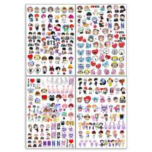 برچسب لنز ناخن مدل بی تی اس کد 8801 مجموعه 4 عددی