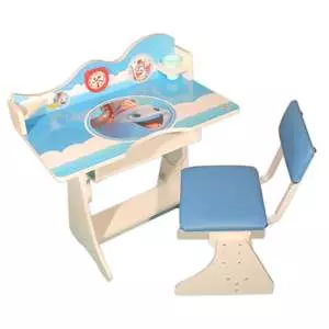 ست میز تحریر و صندلی کودک مدل پسر دلفینی
