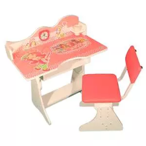 ست میز تحریر و صندلی کودک مدل دختر توت فرنگی
