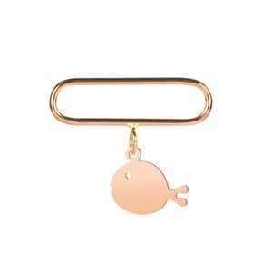 آویز ساعت طلا 18 عیار زنانه ریسه گالری مدل ماهی 2028