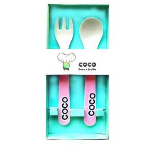 ست قاشق و چنگال کودک کوکو مدل بامبو