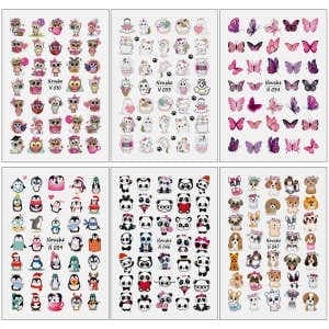 برچسب لنز ناخن مدل حیوانات کد N30-33-34-39-46-47 مجموعه 6 عددی