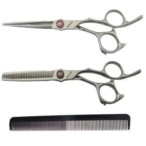 ست قیچی آرایشگری و شانه مو سامورایی مدل SL-60