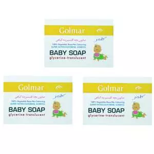 صابون بچه گلمر مدل گلیسیرینه وزن 85 گرم مجموعه 3 عددی