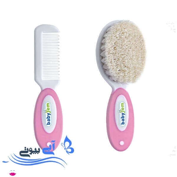 ست برس و شانه نوزادی بیبی جم مدل 519P ست برس و شانه نوزادی بیبی جم مدل 519P