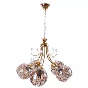 لوستر و چراغ آویز 5شعله سهیل مدل B12