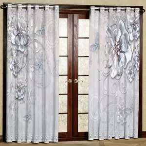 پرده مخمل پانچی کد 6485 سایز 280x140 سانتی متر