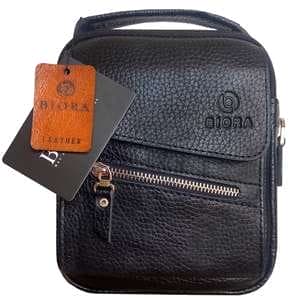 کیف رودوشی مردانه چرم بیورا مدل زیپ کج dbb83
