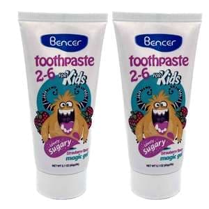خمیر دندان کودک بنسر مدل strawberry وزن 120 گرم مجموعه 2 عددی
