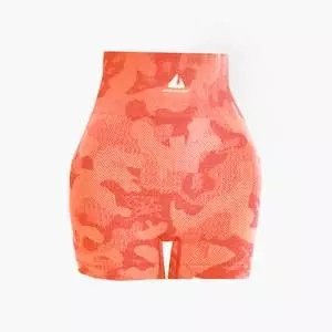 شلوارک ورزشی زنانه مدل سافت کمر گنی رنگ نارنجی