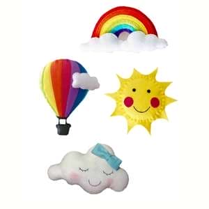 آویز پرده اتاق کودک کد 01 مجموعه 4 عددی