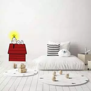 استیکر دیواری اتاق کودک مدل اسنوپی و ستاره  استیکر دیواری اتاق کودک مدل اسنوپی و ستاره