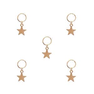 حلقه تزیینی مو طرح ستاره کد ST 01 بسته 5 عددی