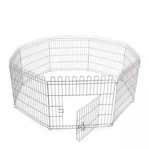 پارک سگ آبکاری کروم ( طرح استیل ) ارتفاع 90