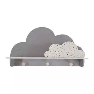 شلف دیواری اتاق کودک طرح ابر مدل MKids52-Gray شلف دیواری اتاق کودک طرح ابر مدل MKids52-Gray
