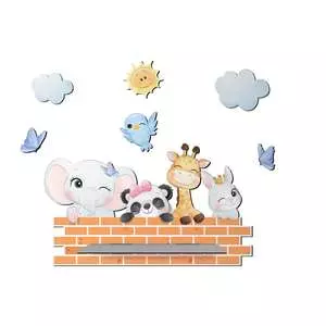 شلف دیواری اتاق کودک باروچین مدل دیوار کد 46 شلف دیواری اتاق کودک باروچین مدل دیوار کد 46