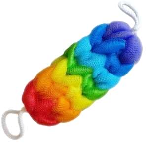 لیف حمام مدلکمری دوقلو طرح رنگین کمان کد KR97