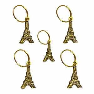 حلقه تزیینی مو زنانه مدل ایفل فلزی کد mn01 بسته 5 عددی