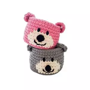 سبد وسایل کودک مدل خرس دختر پسر مجموعه 2 عددی