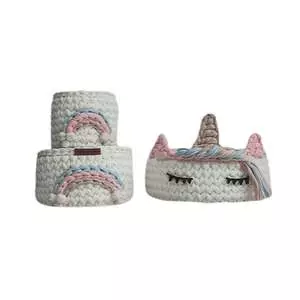 ست سبد وسایل کودک طرح یونیکورن کد 1 مجموعه 3 عددی