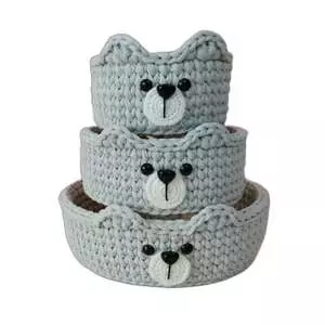 سبد وسایل کودک مدل خرس کد 110 مجموعه سه عددی