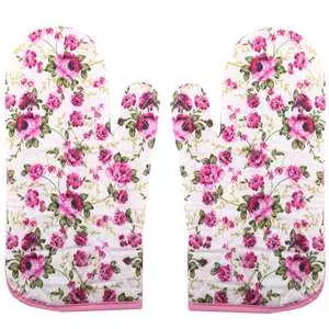 دستکش فر طرح گل بسته 2 عددی