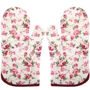 دستکش فر طرح گل بسته 2 عددی