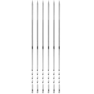 سیخ استیل جوجه مدل پیچ دار بسته 6 عددی