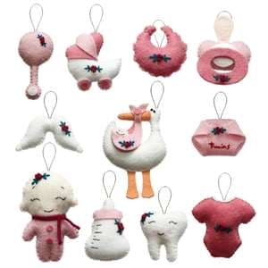 آویز تزئینی اتاق کودک تویینز مدل دختر مجموعه 11 عددی