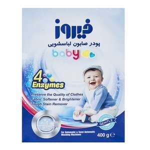 پودر صابون لباسشویی کودک فیروز مدل 4 Anzymes مقدار 400 گرم پودر صابون لباسشویی کودک فیروز مدل 4 Anzymes مقدار 400 گرم