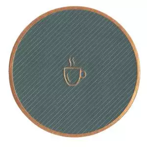 زیر لیوانی طرح فنجان مدل طلاکوب بسته 10 عددی