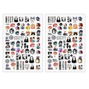 برچسب لنز ناخن مدل انیمه مجموعه 2 عددی 