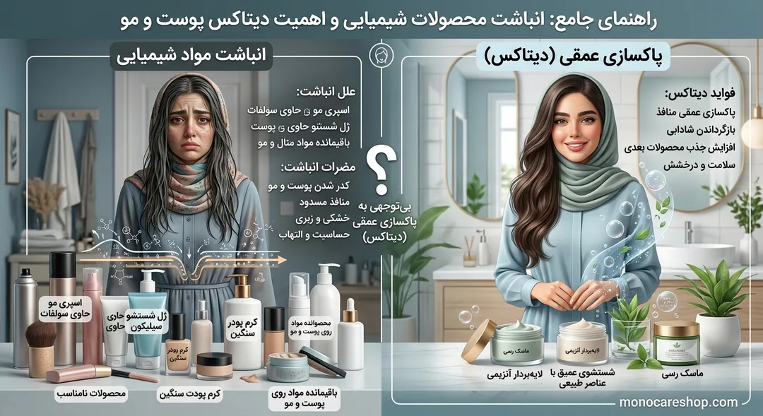 انباشت محصولات شیمیایی و بی‌توجهی به پاکسازی عمقی (دیتاکس)