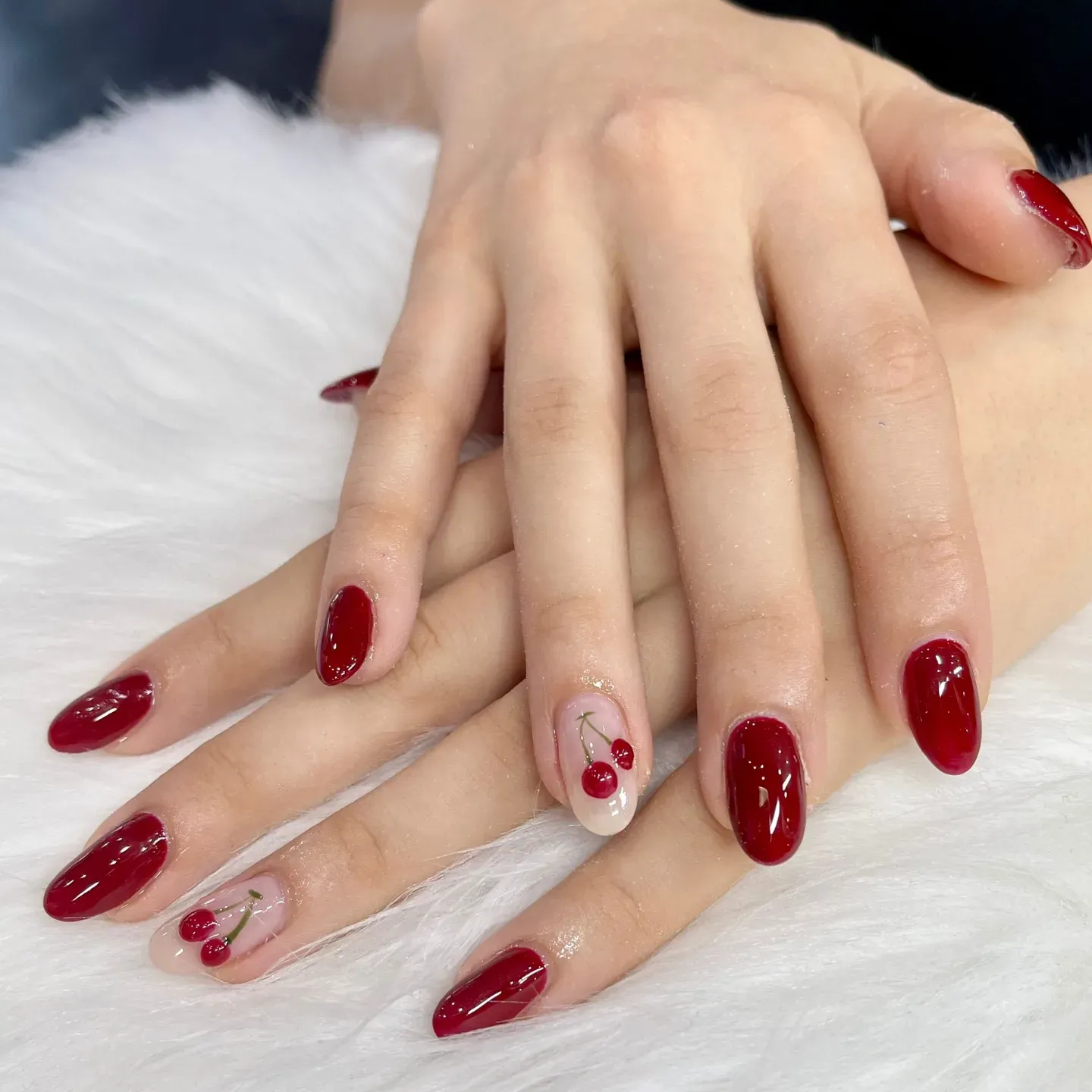  ناخن ژله‌ای گیلاسی