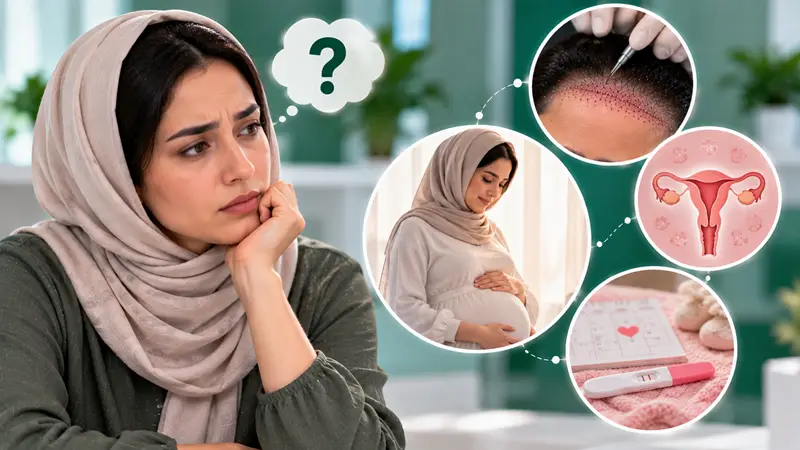 عوارض کاشت مو برای بچه‌دار شدن در زنان چیست؟