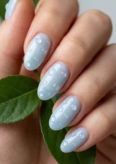 ناخن ژله‌ای با طرح قطره آب