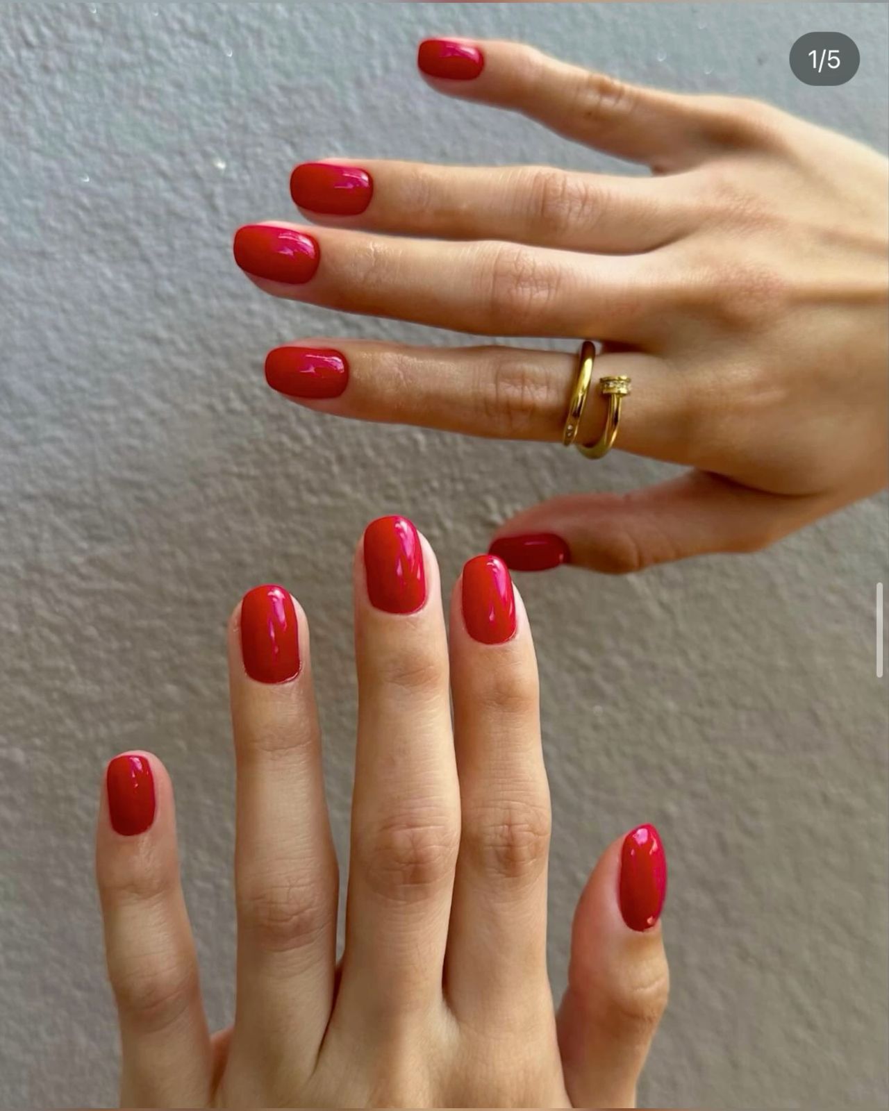  ناخن ژله‌ای قرمز