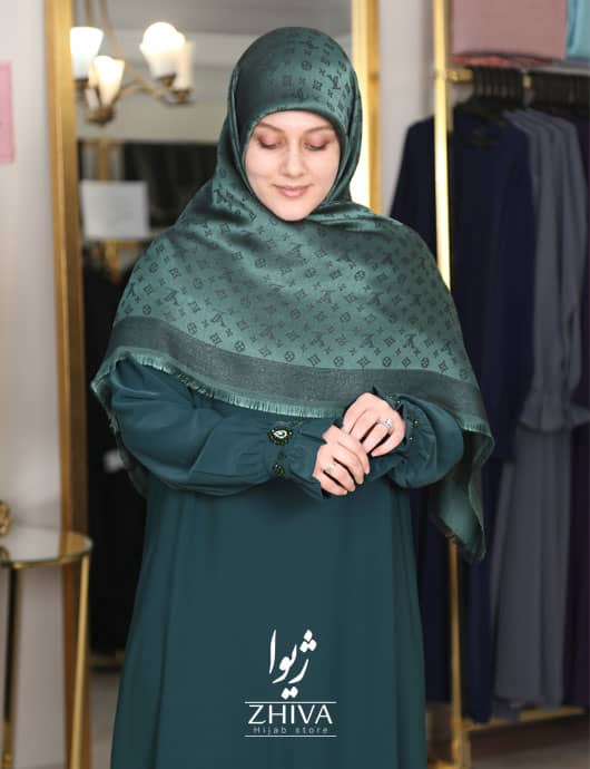 مانتو عبایی جواهردوزی سبز مانتو عبایی جواهردوزی سبز