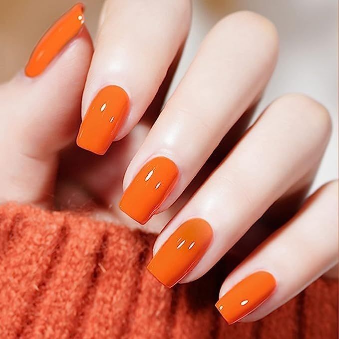 ناخن ژله‌ای نارنجی